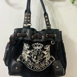 Vintage Juicy Couture Scottie Velvet Shoulder Bag